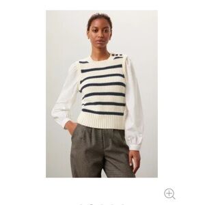 Rails Bambi Sweater Ivory Navy Stripe Sweater XL